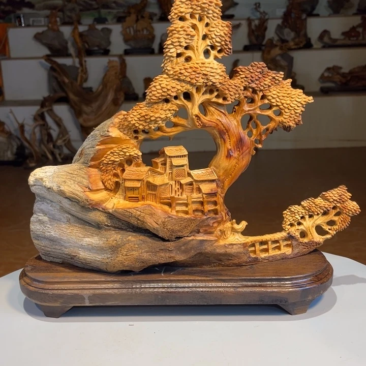 柏木(崖柏)根雕工艺摆件