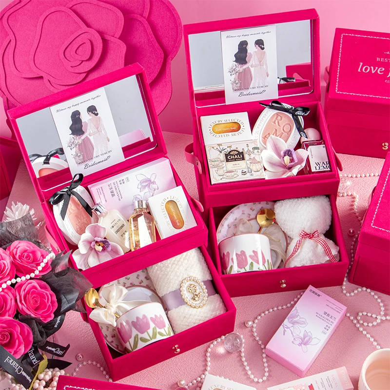 伴手礼女伴娘结婚送姐妹团走心仪式感小众高级感婚礼回礼双层礼盒