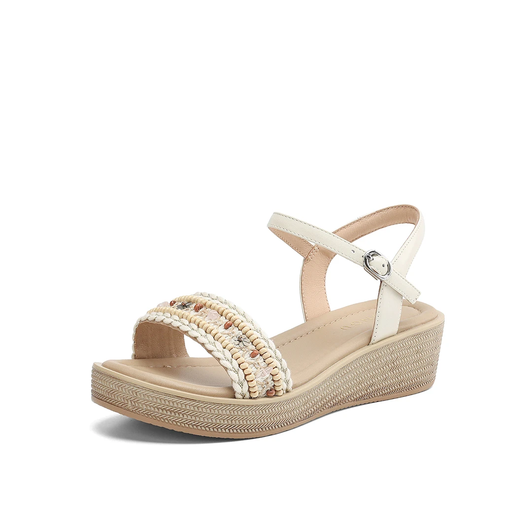 【阿楠anan】休闲时装时装凉鞋夏季厚底小香风凉鞋软底女960135