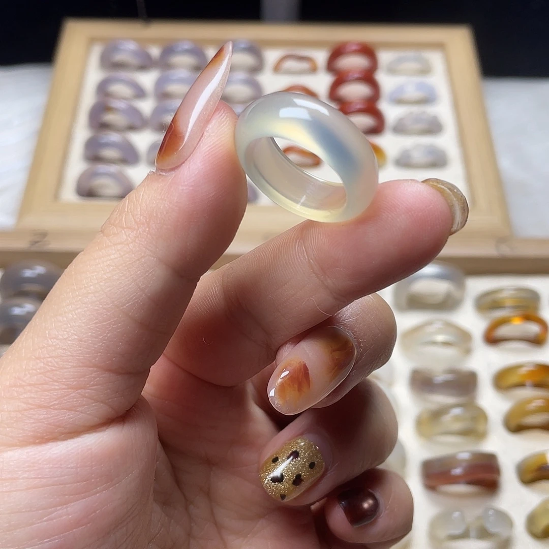 玛瑙/玉髓合金戒指A01港17不退换