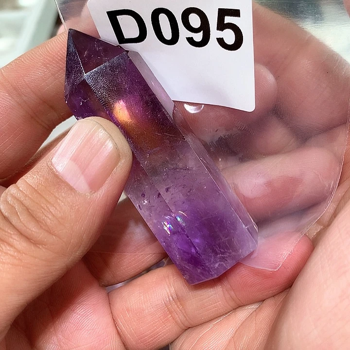 紫晶天然水晶柱子D095未镶嵌小**！