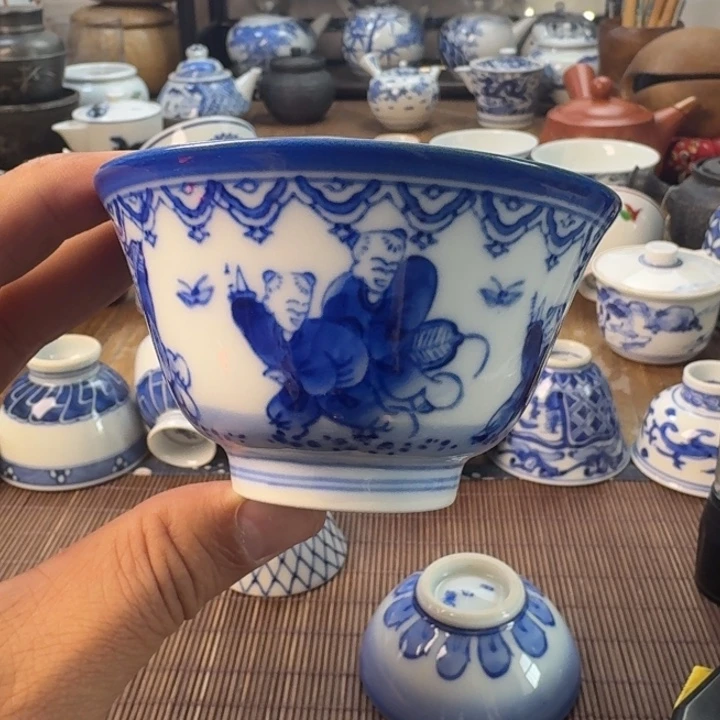 青花瓷器杯子茶具