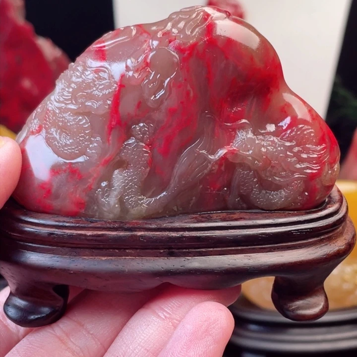 巴林鸡血石用****6牛角地