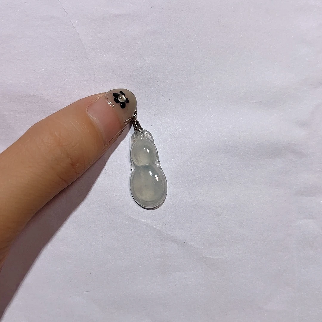 翡翠银S925镶嵌颈饰A货翡翠镶嵌银S925扣