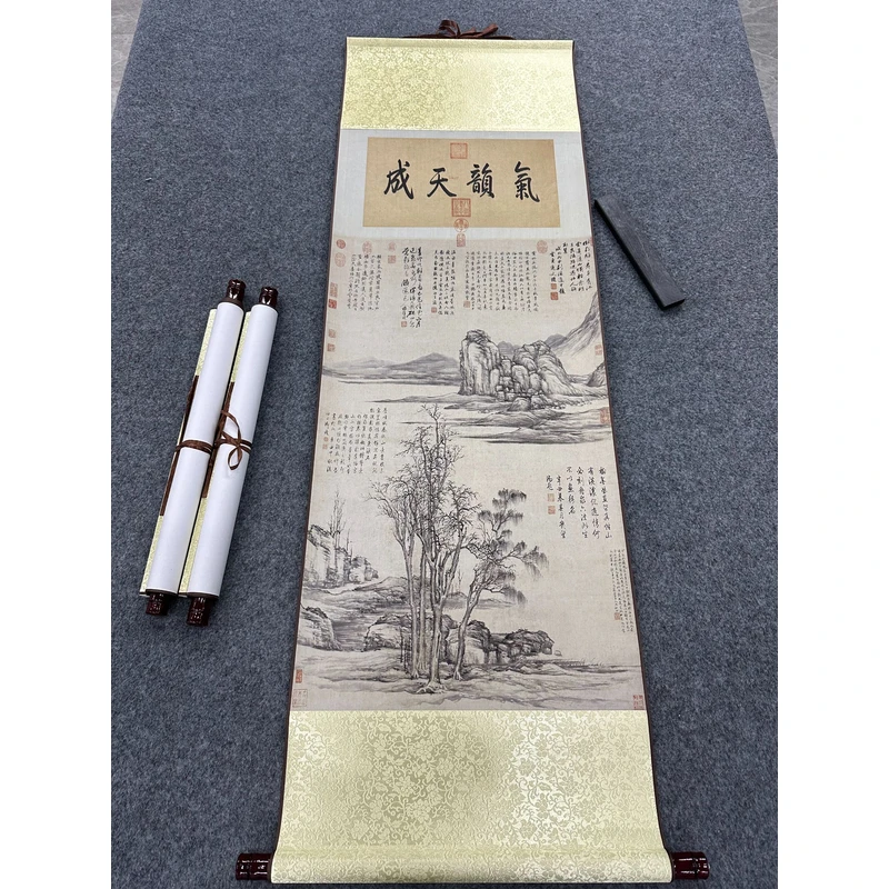 B100精装140*45《气韵天成》居家软装卷轴画