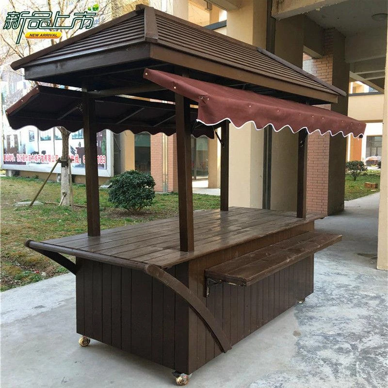 夜市摆摊小推车仿古移动摊位售卖小吃车集市网红促销地摊展示花车