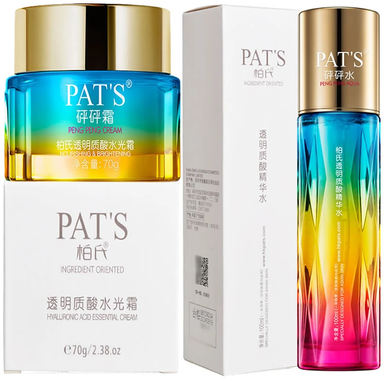 PAT’S/柏氏保湿套装透明质酸精华水100ml砰砰水+水光霜70g面霜