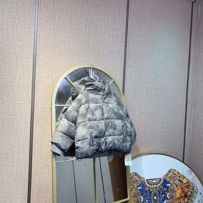 AB649 扎染  宝宝深灰色夹棉上衣外套  夹棉