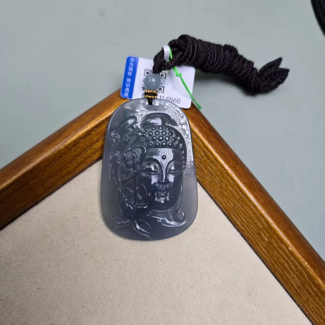 天然翡翠佛吊坠@@60B7J14868
