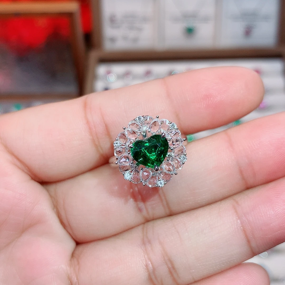 石榴石（沙弗莱）18K金镶嵌戒指1.62ct/七天无理由