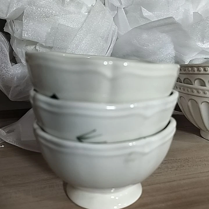 瓷片微瑕竹子米饭碗六个一组