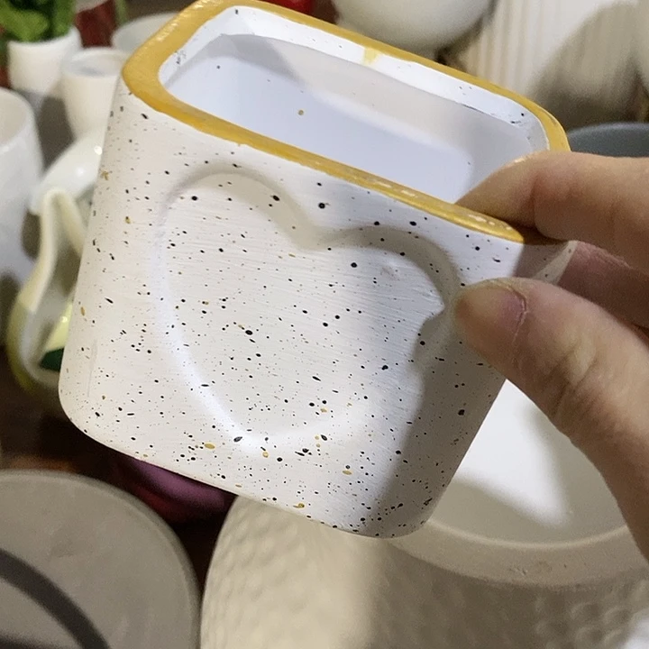 陶摆件陶盆有孔 瑕疵介意勿拍