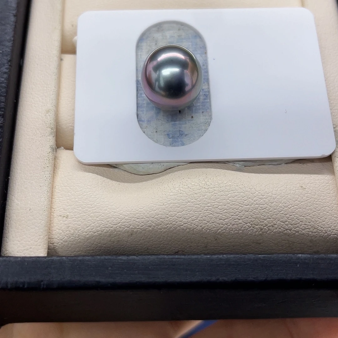 海水珍珠裸珠大溪地妖紫水单珠12mm