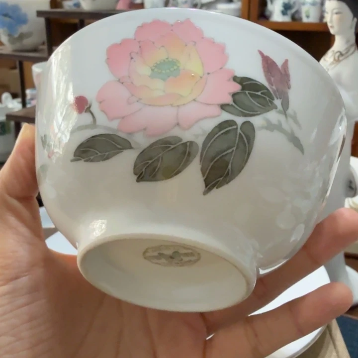 醴陵釉下手绘11.5饭碗老瓷器