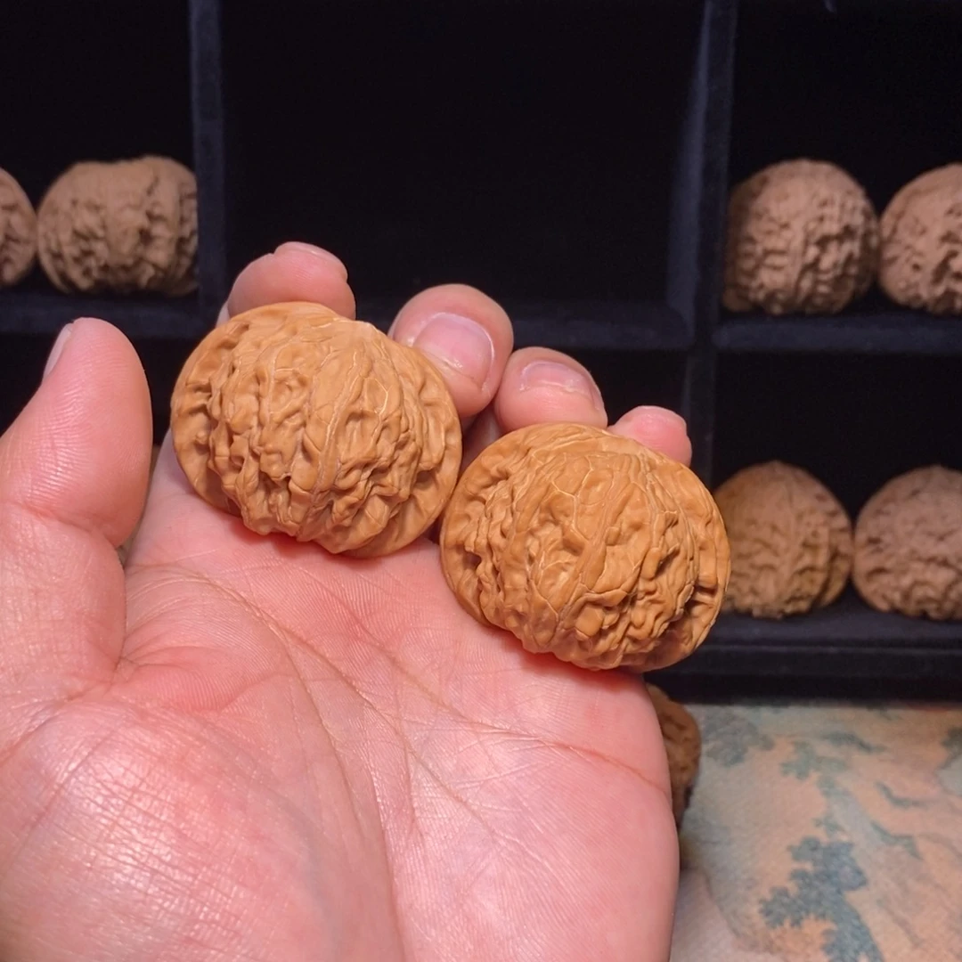 乐***存把件文玩核桃全品43正磨