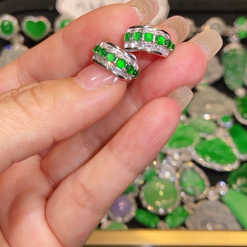 【闪购商品】翡翠未镶嵌耳饰天然翡翠