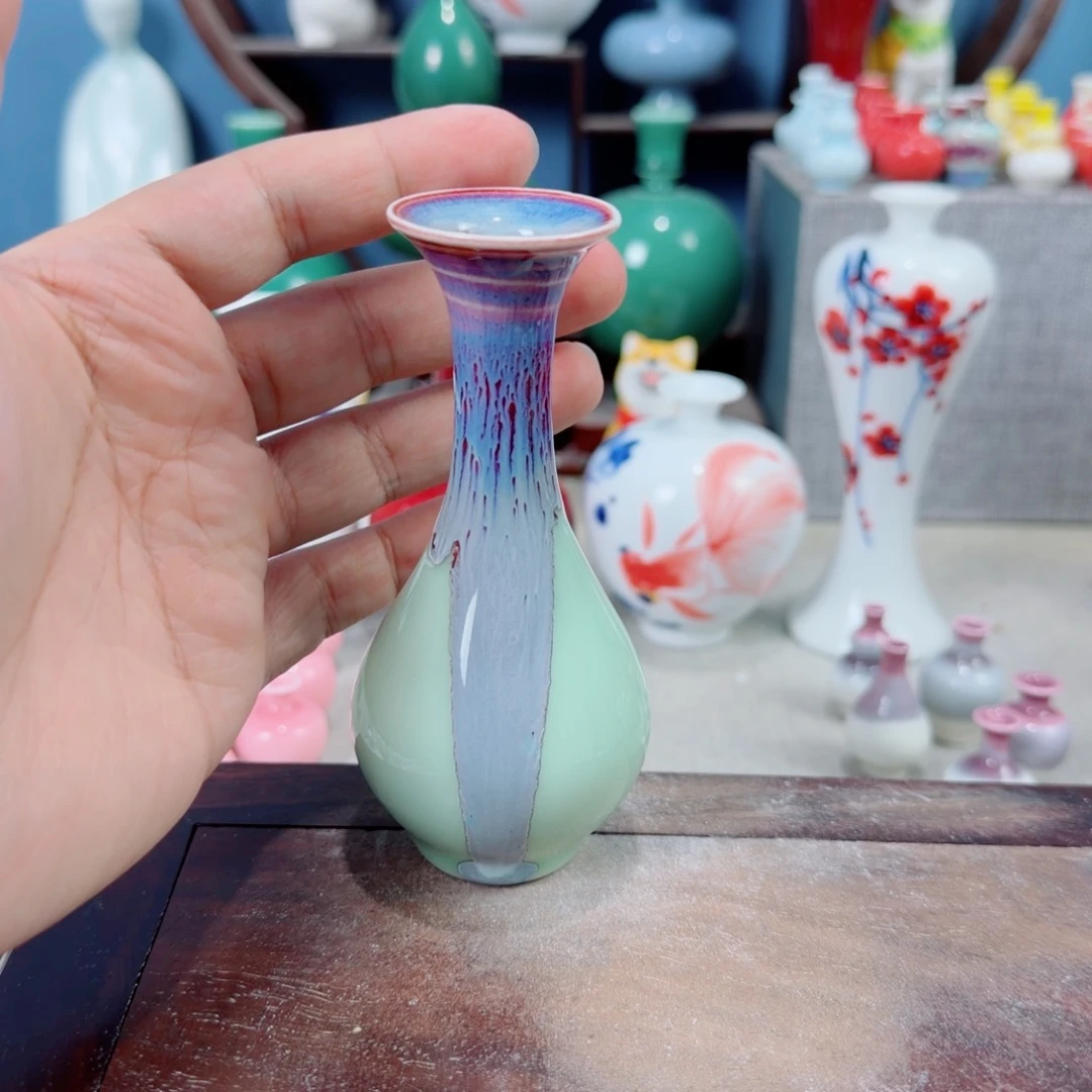 陶瓷手工小花器摆件