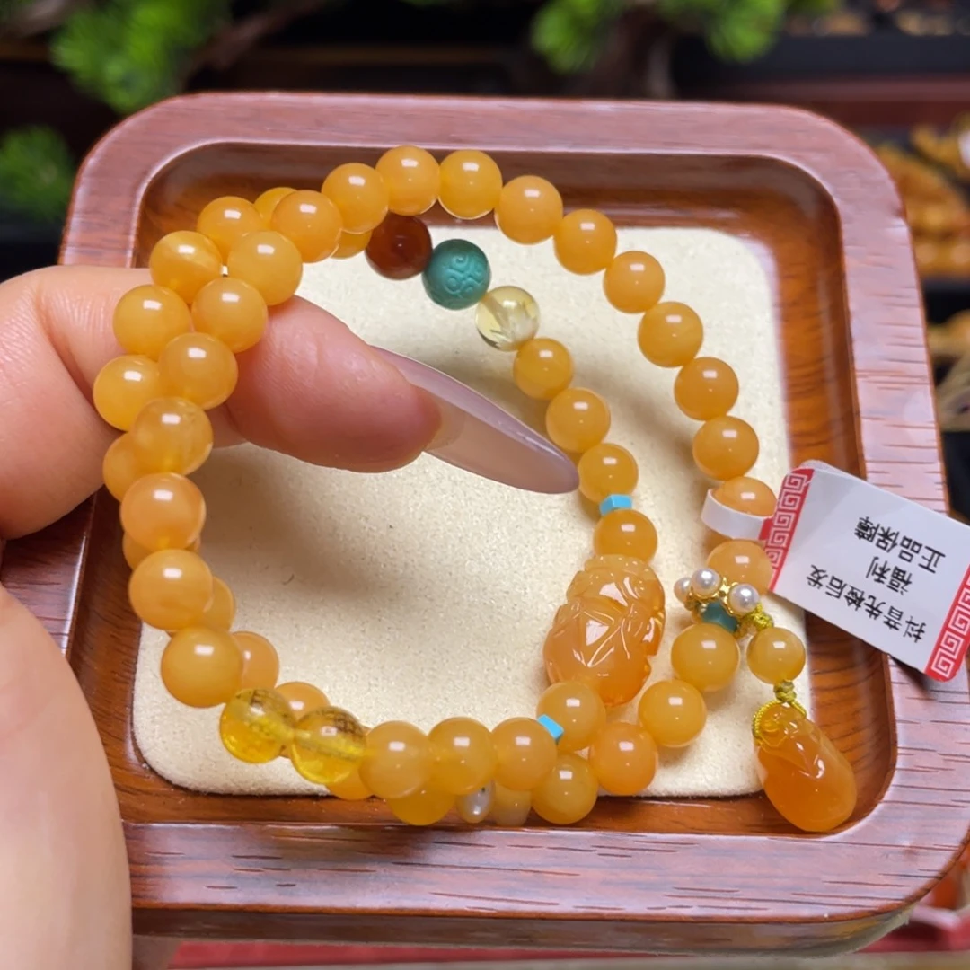 蜜蜡手串未镶嵌手串