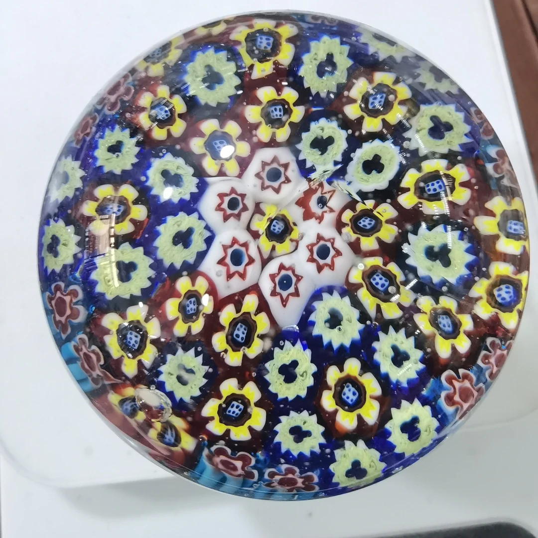手工琉璃万花球桌面摆件，微小鱼眼介意慎拍