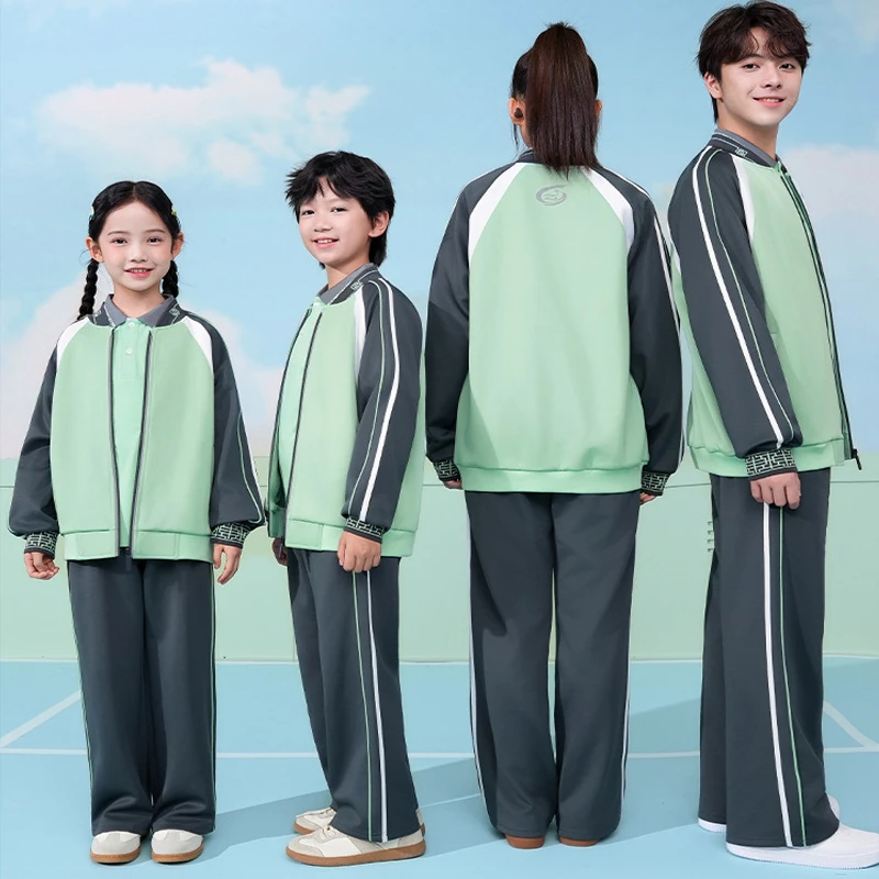 江西赣州市中小学生春秋款高中生长袖舒适休闲运动套装幼儿园校服