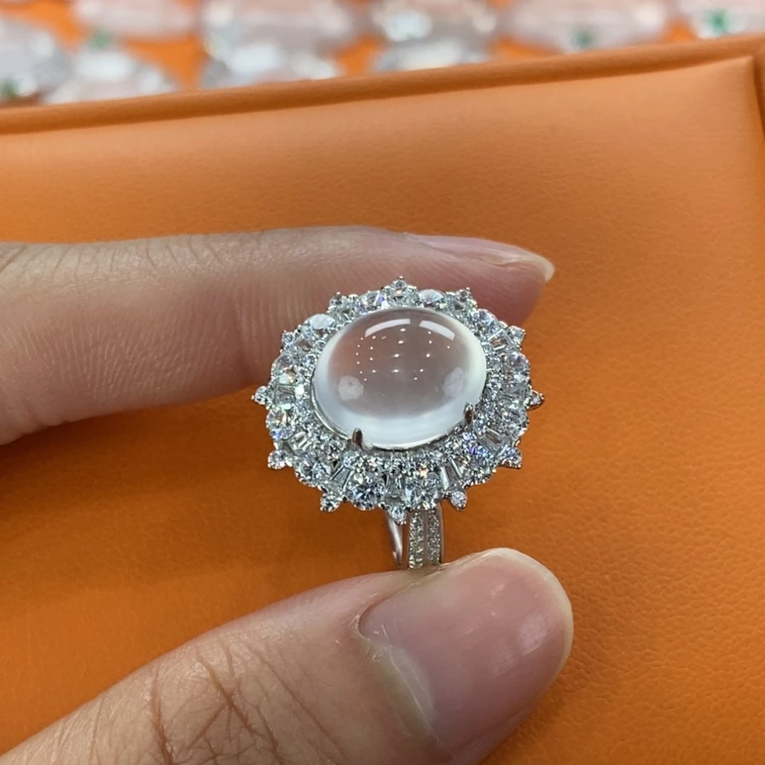 石英质玉吊坠(赠链)银S925镶嵌