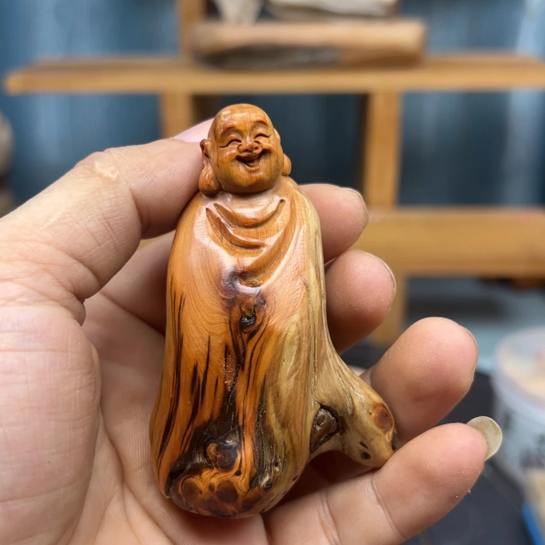 木一**会崖柏木摆件手把件
