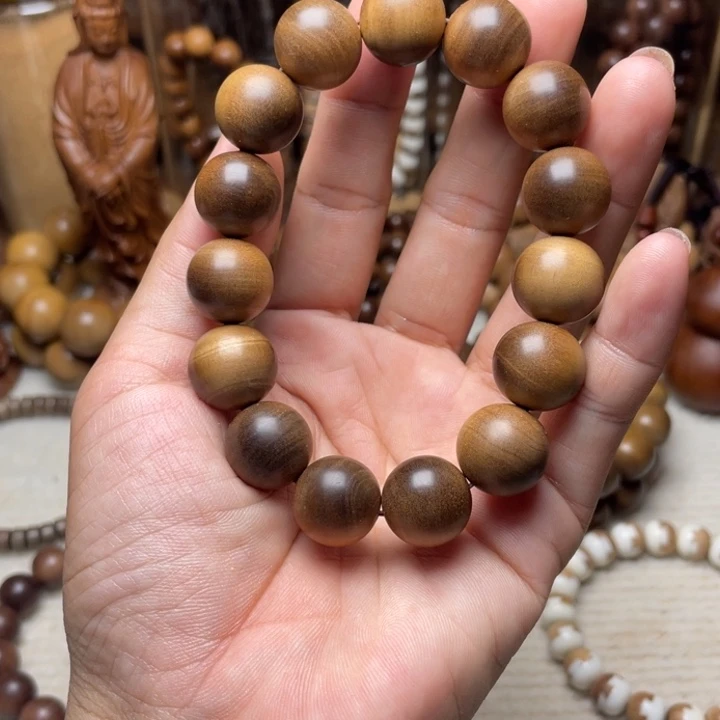 檀香木手串/手链印度老山檀香1.5奶香