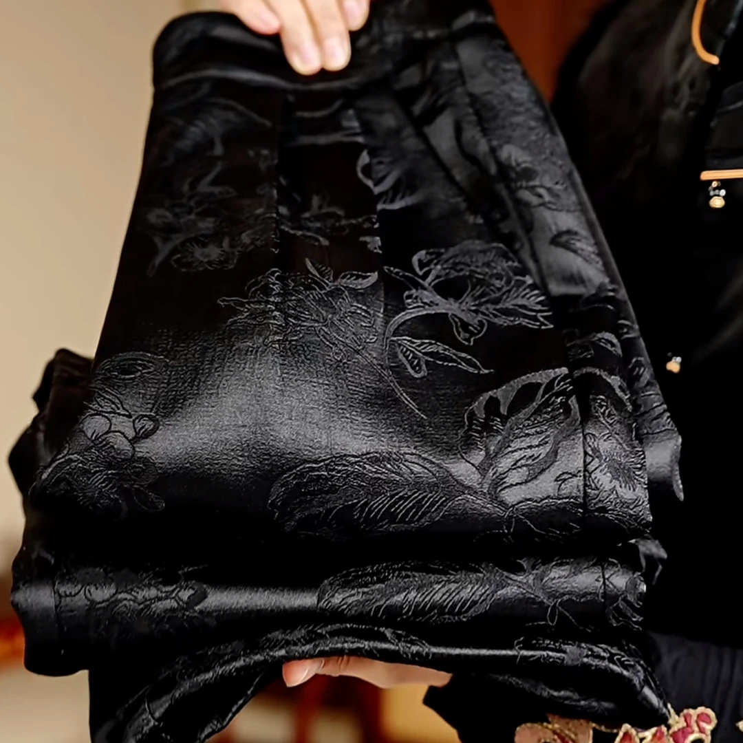 秋冬加绒加厚保暖重磅提花垂感显瘦时尚减龄洋气百搭直筒裤8165