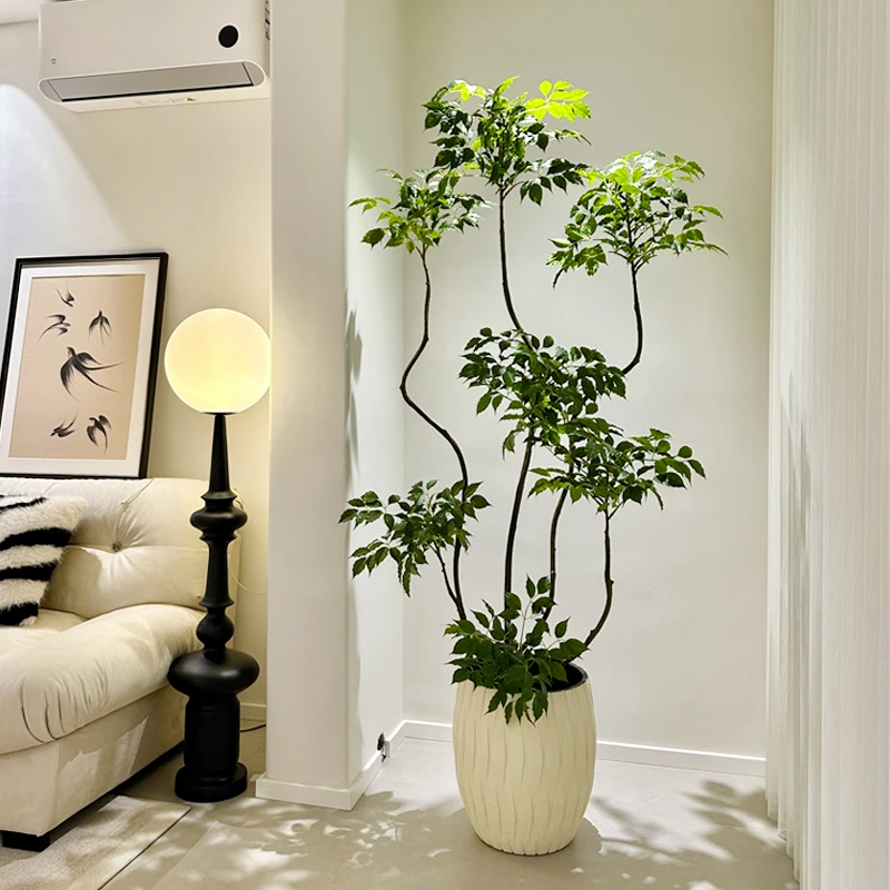 海虹景品幸福树仿真绿植高端轻奢室内客厅仿生大型盆栽落地假植物