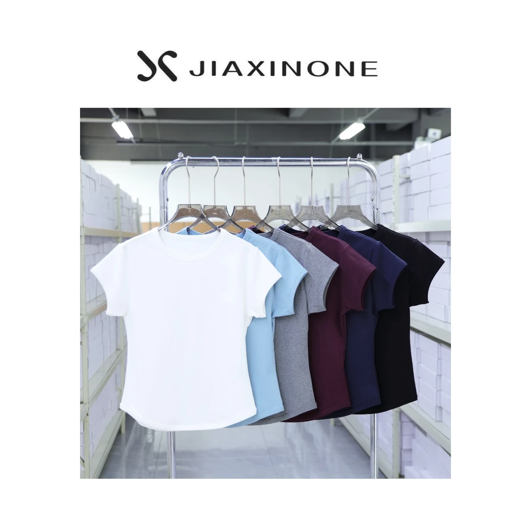 嘉欣外贸.【小蛮腰短袖】休闲日常夏日极简百搭短袖上衣--L722