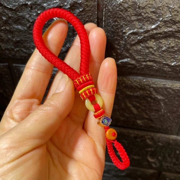 非金属布艺手链 纯手工编织龙鳞纹手机链钥匙扣挂绳 情侣款礼物