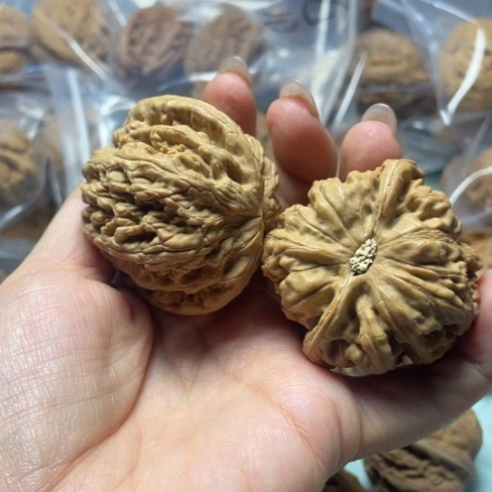 家***女吊坠文玩核桃粗筋31