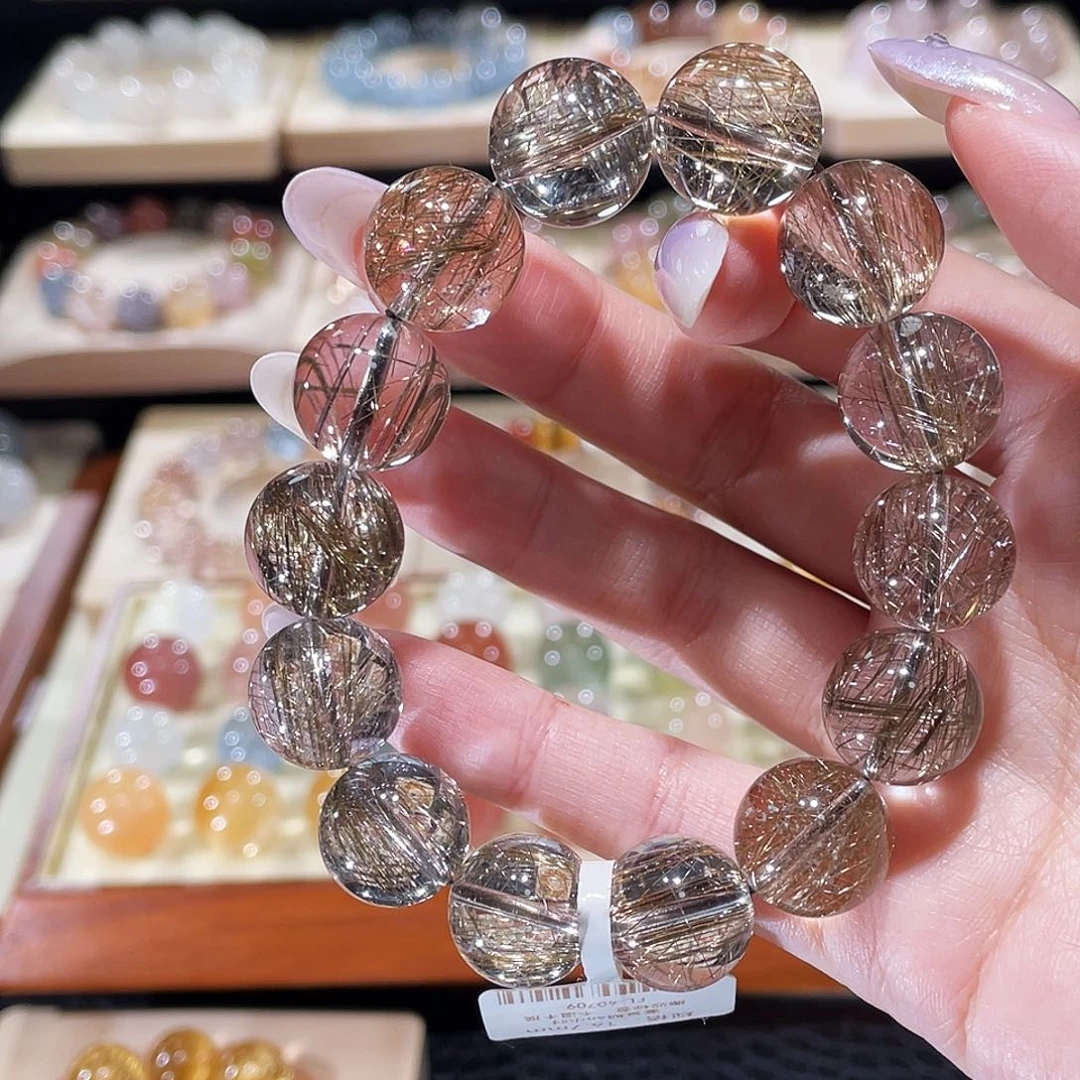 未镶嵌水晶手链银发晶手链，晶体通透