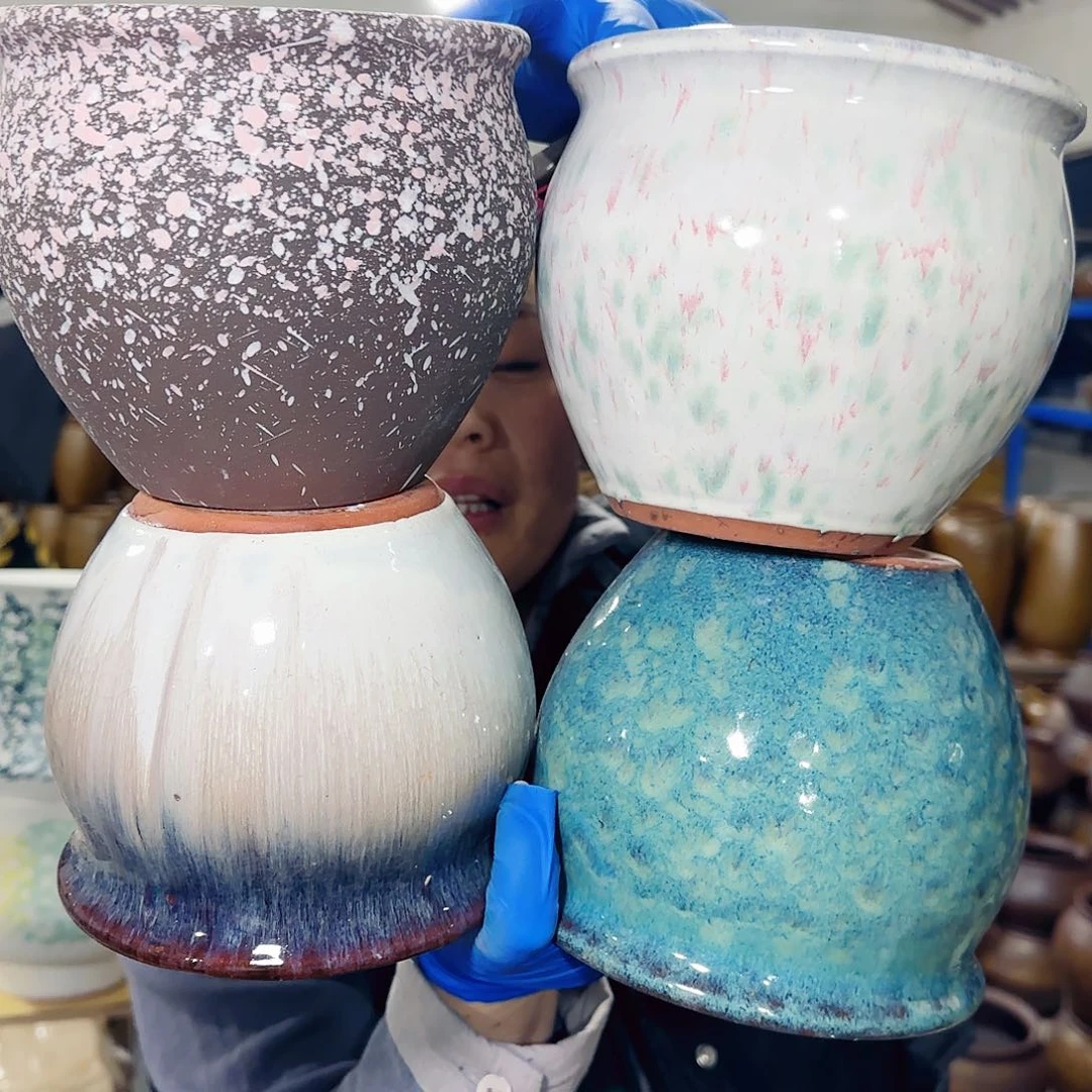 紫砂花盆高13口15