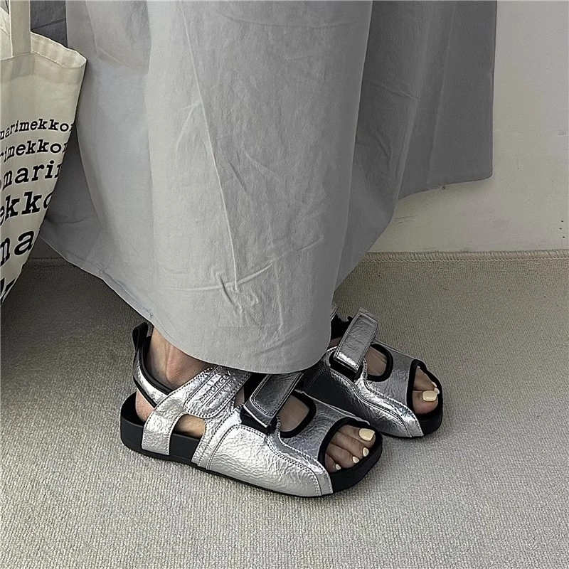 厚底勃肯凉鞋女2025夏防滑轻便一字沙滩度假软底凉拖鞋