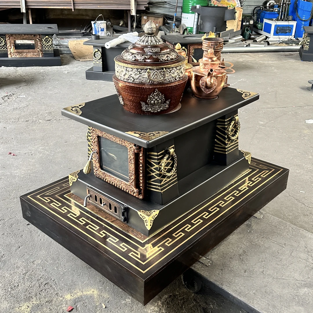 2025新款农村家用取暖燃木藏式火炉平板设计