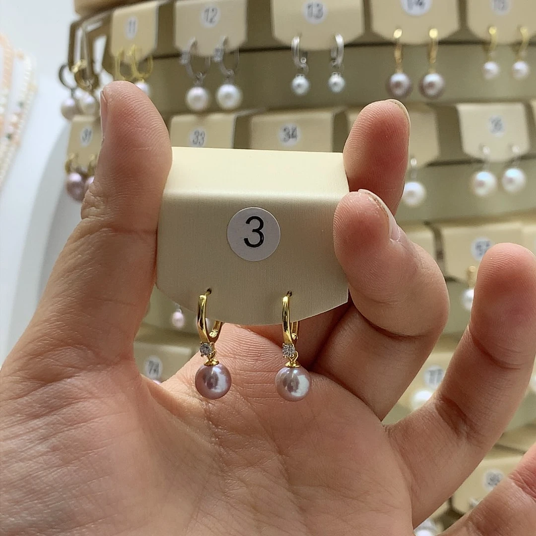 淡水珍珠耳饰未镶嵌7