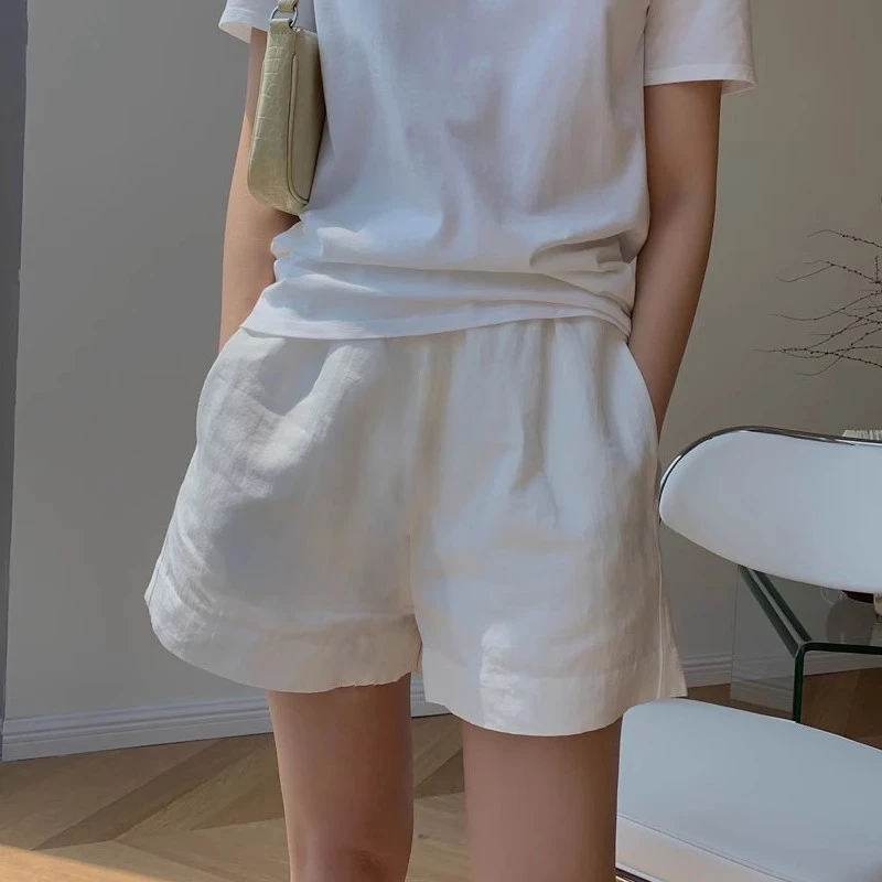 孕妇棉麻短裤子夏季薄款外穿打底裤孕期小个子不勒肚子孕妇阔腿裤