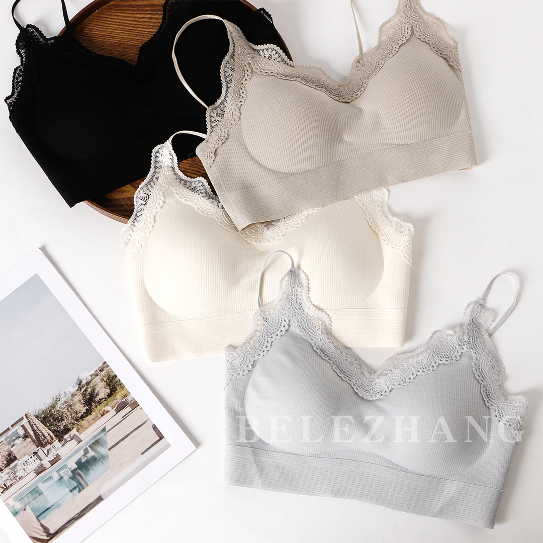 BELE ZHANG【多姿花园】蕾丝花边无痕舒适透气美背-2411