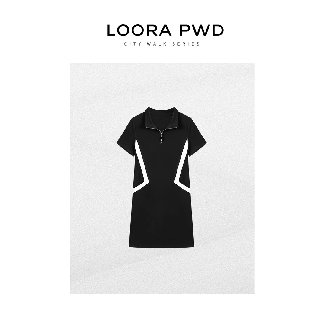 LOORAPWD/罗拉密码 2025新款显瘦撞色时尚连衣裙25CJBC0049N