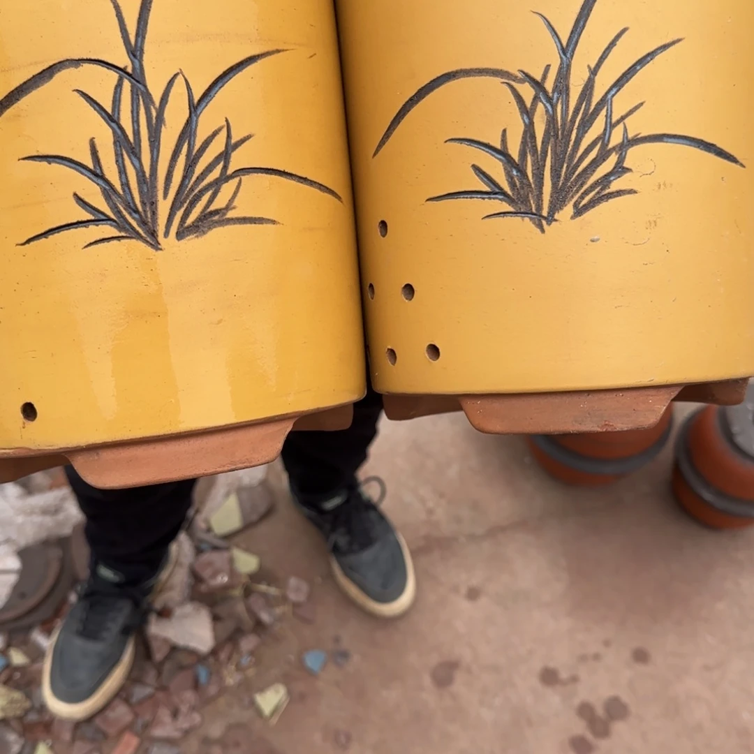 紫砂花盆口径14.18口径