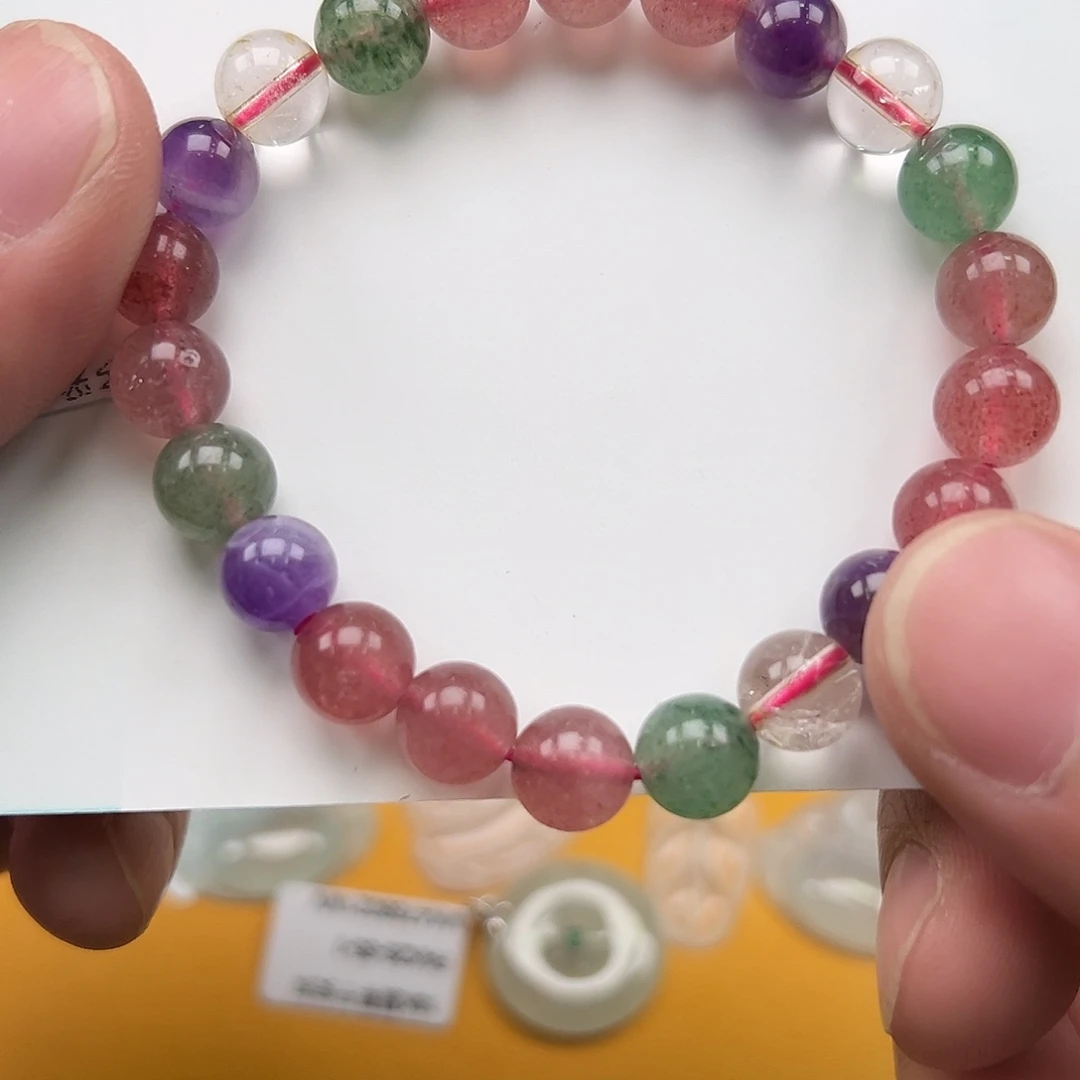 石英岩玉未镶嵌女士卡8的手链