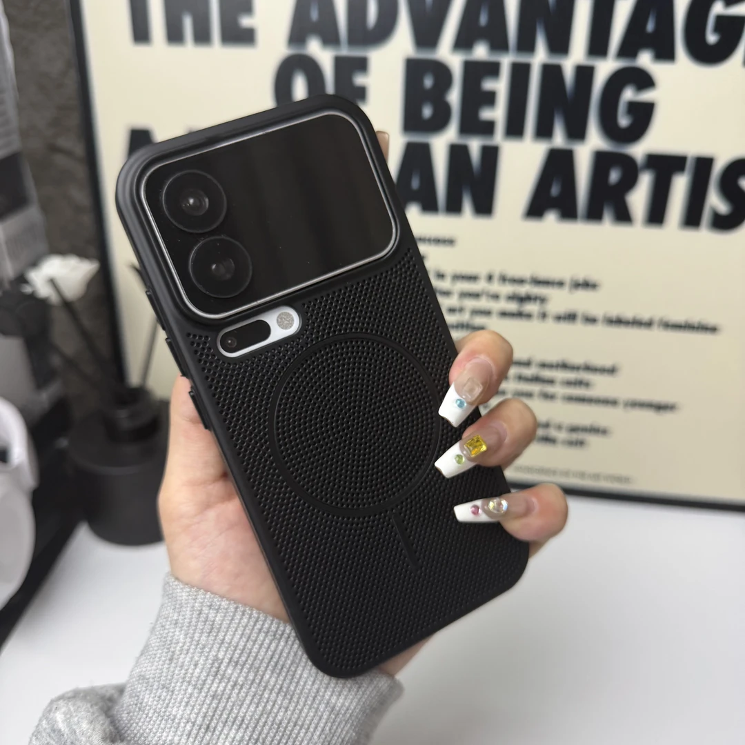 适用新款小米17promax时尚网红网孔散热透气15磁吸高级男女手机壳