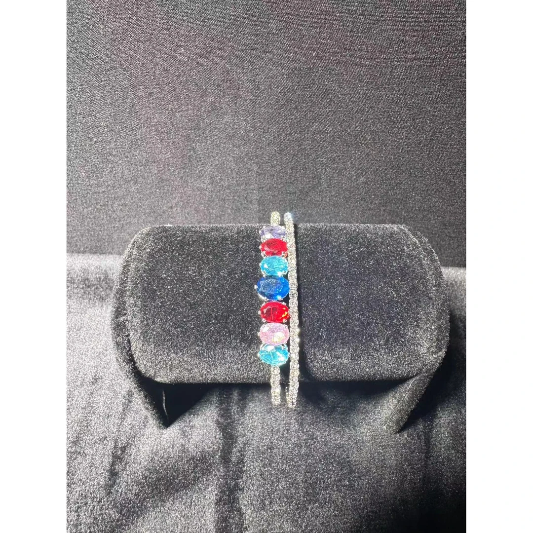 铜合金亚克力手镯 铜合金亚克力 5244【甜美风格】彩色 时尚高级感