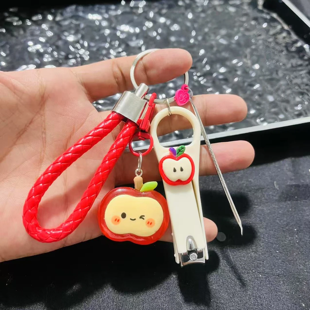 仿真苹果钥匙扣甜美可爱学生书包挂件配饰趣味搞怪挂饰品Q
