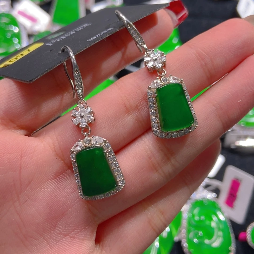 翡翠吊坠(不含链)银S925镶嵌