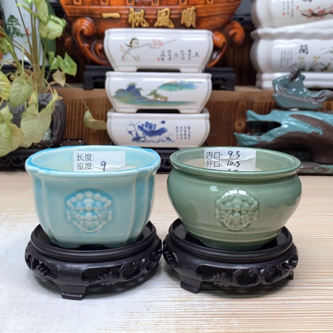 紫砂花盆陶瓷艺术花盆陶瓷