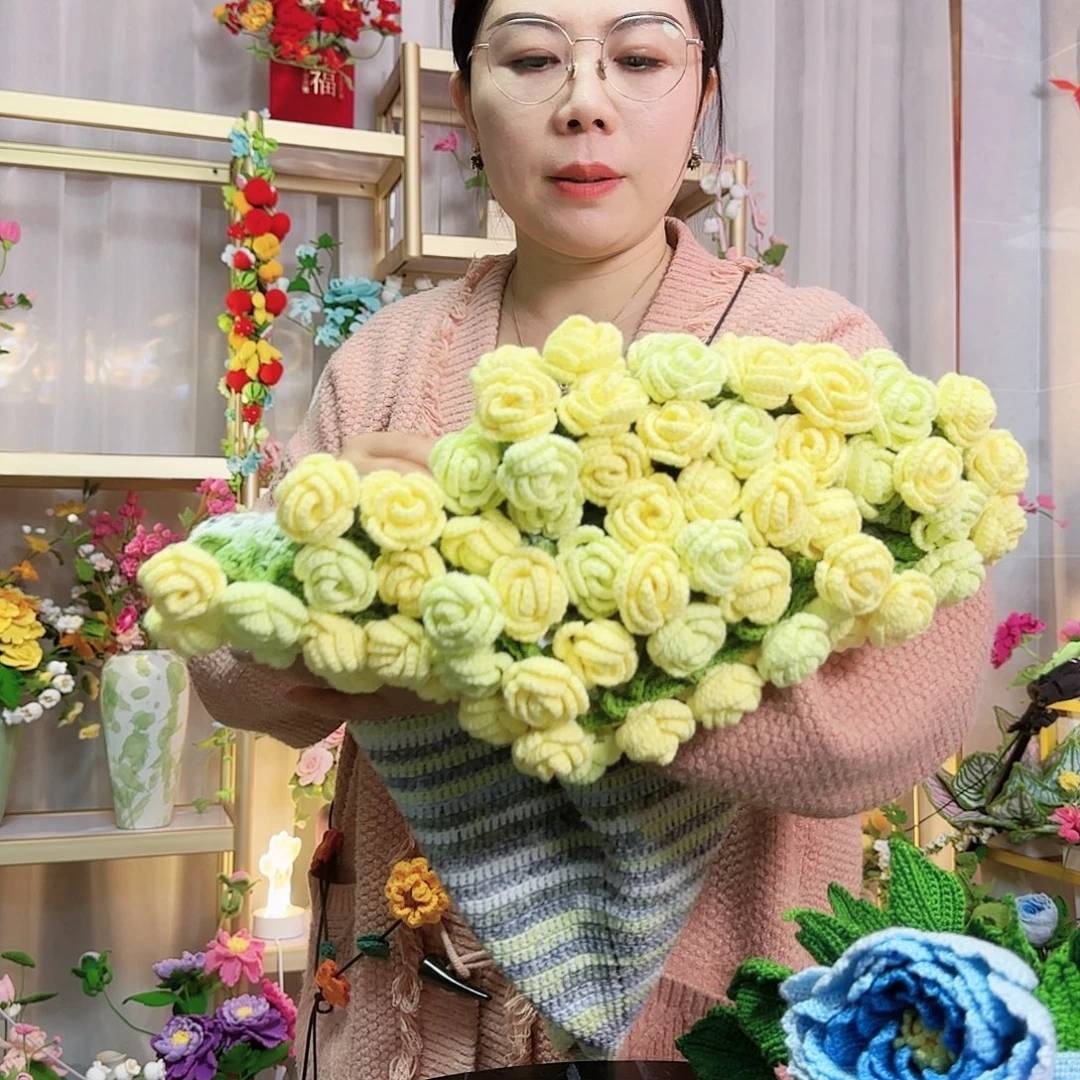 纯手工钩织手工钩织设计花毯