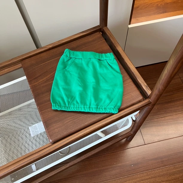 【编号C429】SM2021S516-05-儿童时尚针织短包半身裙绿色-SM