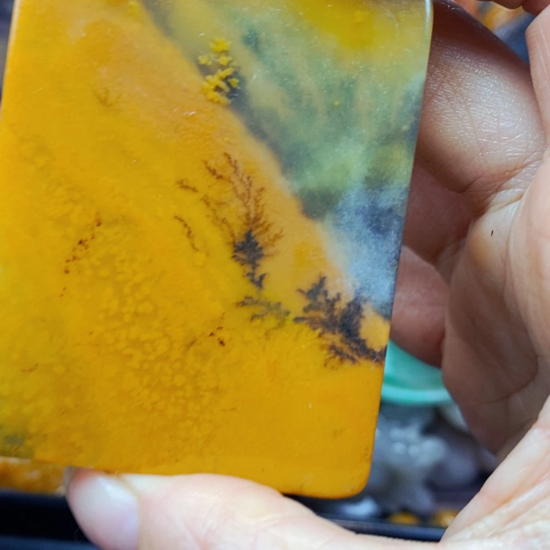 未镶嵌石英质玉（黄龙玉）颈饰